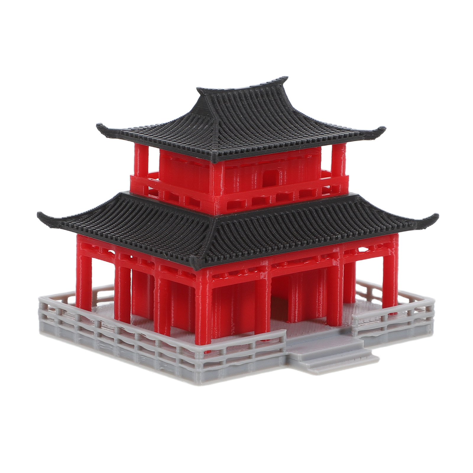 Aquarium - Zwart Rood Oud Chinees Paviljoen Aquarium
