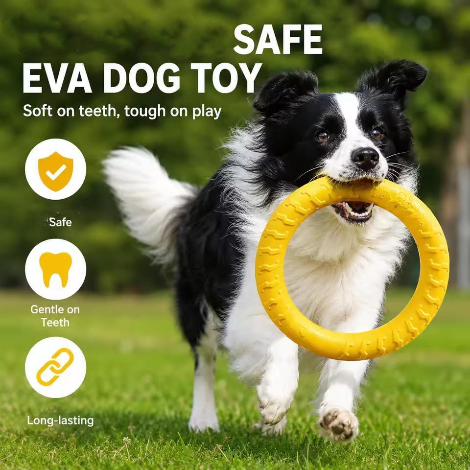 Flying Disc Dog Training Toy - EVA Hondenvliegende schijf Drijvende trainingsring Interactief