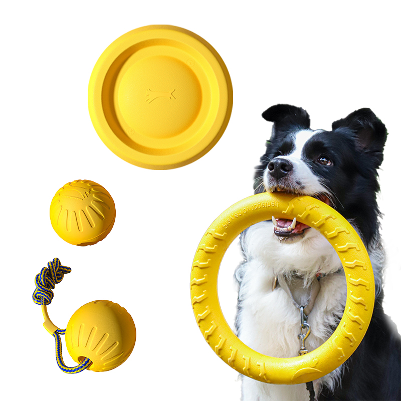 Indestructible Dog Chew Toy - EVA Duurzaam hondenspeelgoed 4-pack vliegende schijf