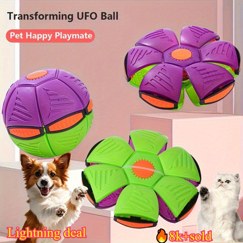 Flying Disc Dog Training Toy - 1 stuk vervormbaar UFO-vormig hondenspeelgoed, duurzaam