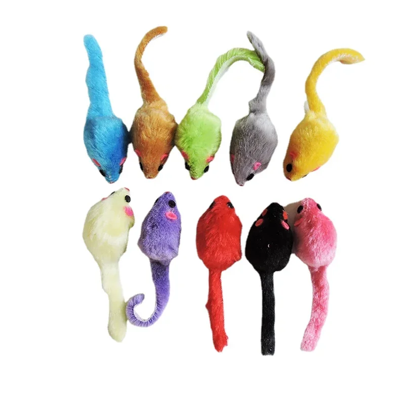 Catnip Interactive Plush Mouse - 8 stuks pluche katten speelgoed, zachte,