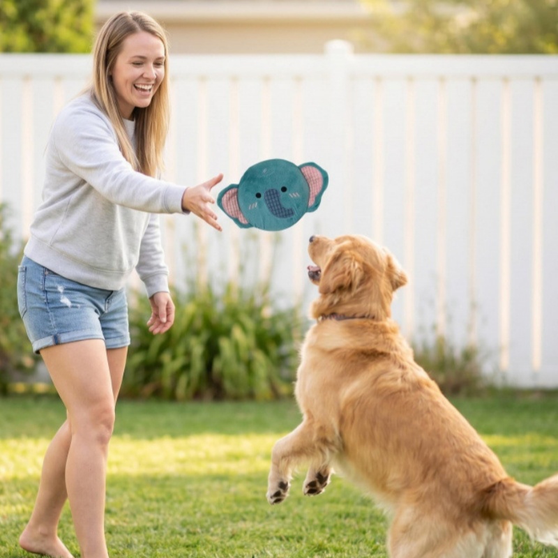Zachte hondenpluche vliegende  - Flying Disc Dog Training Toy recensie en prijs