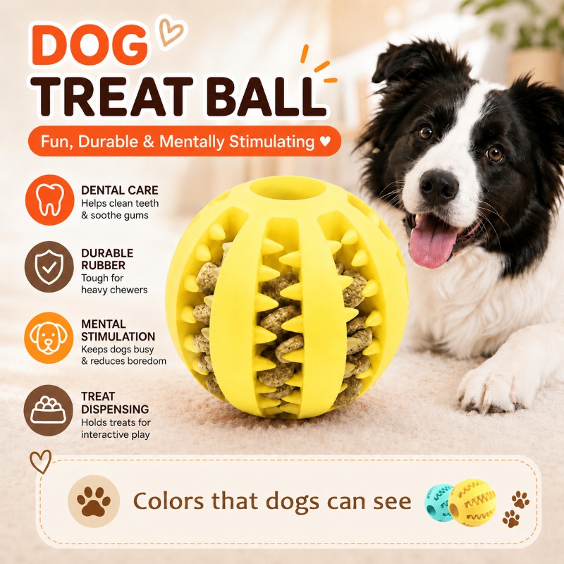 1 Stuks Hondenspeelgoed Bal In - Rubber Treat Dispensing Dog Toy recensie en prijs