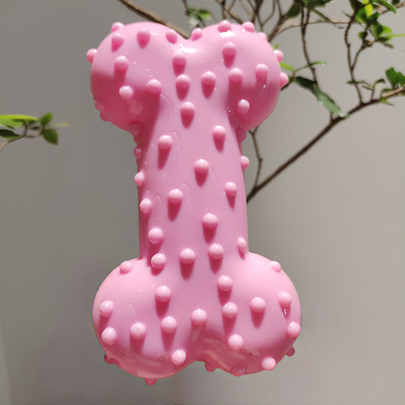 Hondenspeelgoed Rubberen gelui - Teeth Cleaning Dog Chew Bone recensie en prijs